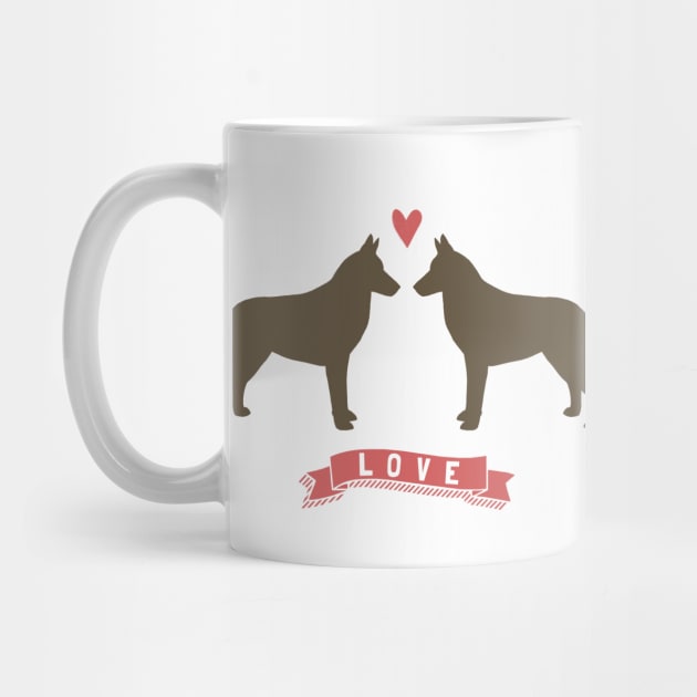 Belgian Malinois in Love by Coffee Squirrel